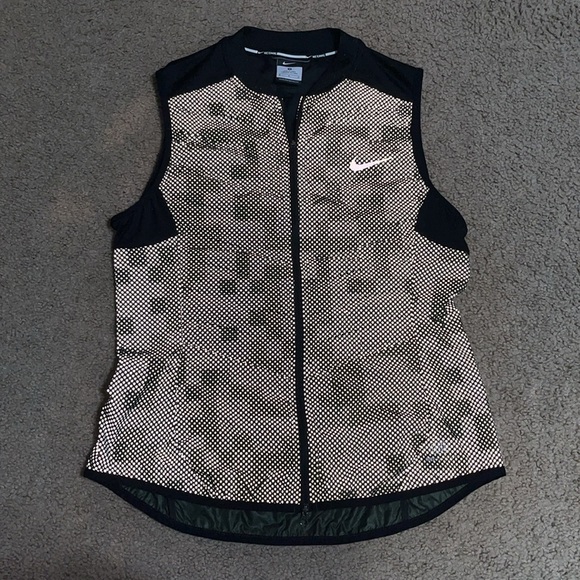 NIKE Running Vest Aeroloft Flash 800 Goose Down Military Green Camo Medium - Picture 5 of 8